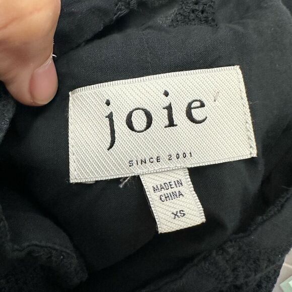 Joie Olive Women's Caviar V-Neck Buttoned Cuffs Eyelet Mini Dress size XS - Picture 6 of 8